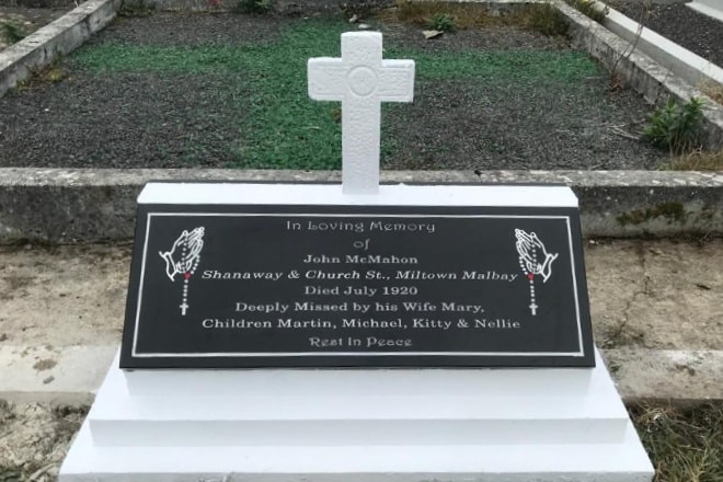Custom made stone memorial and signs